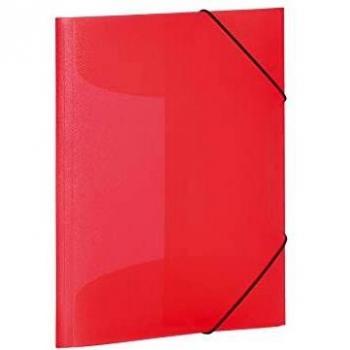Carpeta Esquinera HERMA A4 Translúcida Roja PP
