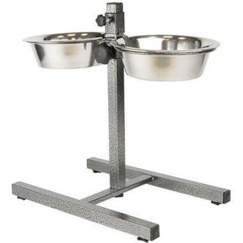 Alzador Ajustable con 2 Comederos de 2200 Ml