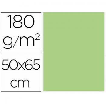Liderpapel CX72 - Pack de 25 cartulinas, 50 x 65 cm, color verde hierba