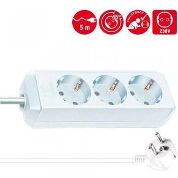 Regleta Eco-Line Brennenstuhl 3 Salidas 5m Blanco con Protección Infantil