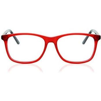 Gafas Recetadas Cuadrado Montura Completa Acetato Rojas para Hombre - SmartBuy Collection