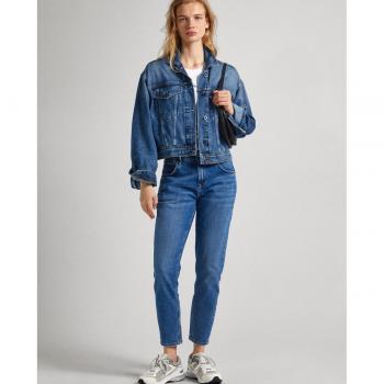 Vaquero boyfriend Wiser Wash de mujer tiro alto en color azul