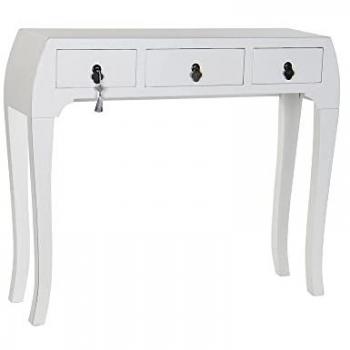 Consola DKD Home Decor Blanco Plata Abeto MDF 96x26x80 cm