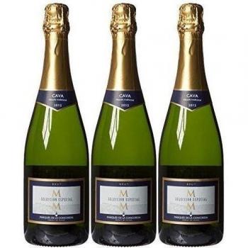 Marqués de la Concordia MM Selección Especial Brut Cava - 3 botellas x 750 ml - Total: 2250 ml