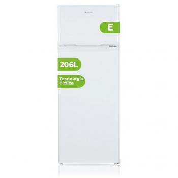 Frigorífico 2 Puertas Aspes AF145503E Blanco 143x55x56cm Clase E, Capacidad 206 Litros, Cíclico, Puerta Reversible