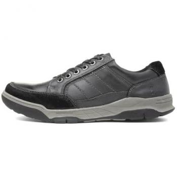 Hush Puppies Finley Smooth Leather Lace-Up Sneakers for Men