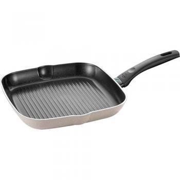 Sartén Grill BALLARINI Ledro 28 cm, Aluminio, Recubrimiento Cerámico Antiadherente, Aluminio Reciclado, Thermopoint, Hecho en Italia
