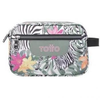 Estuche escolar tres compartimentos tropical cebras Plastilina - TOTTO