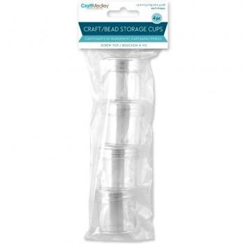 CraftMedley Craft/Bead Rosca de Almacenamiento Tazas, Juego de 4, 12 ml