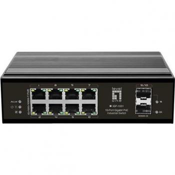 LevelOne IGP-1031 Gigabit Ethernet Network Switch with Power over Ethernet (PoE) - Unmanaged, 10 Ports