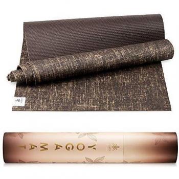 Esterilla Yoga Antideslizante - Colchoneta Gimnasia Gruesa y Plegable con Correa Yoga Mat para Deporte en Casa, Fitness, Gimnasia y Pilates - Alfombra de Goma y Mat de Yute Ecológico