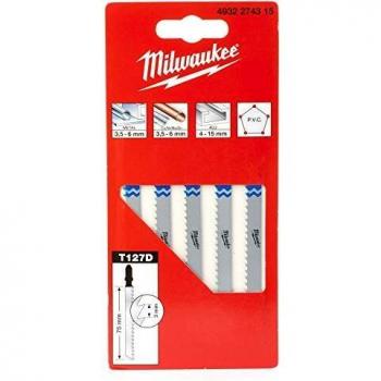 Segueta Milwaukee para Aluminio de 75mm con Paso de 3mm - Paquete de 5 Unidades