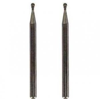 Dremel 7103 - Punta diamante 2 mm, juego accesorios 2 muelas para herramienta rotativa para grabar, tallar y retocar madera, porcelana, cerámica, vidrio, cuero, plástico
