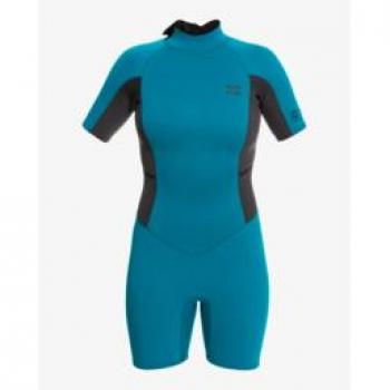 Traje de Surf de Primavera para Mujer 2/2mm con Manga Corta y Cremallera en la Espalda