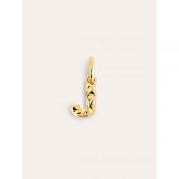 Charm Singularu Letter Organic Plata Baño Oro Letra J