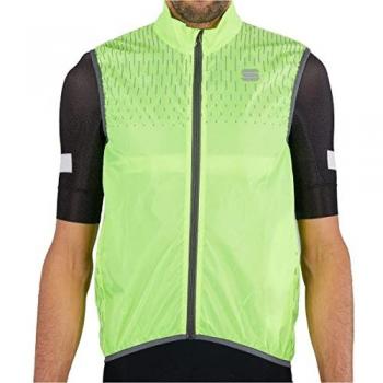 Chaleco deportivo cortavientos Sportful Reflex para hombre, color amarillo neón, talla 3XL