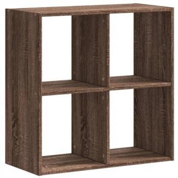 Librería Estantería de Madera Ingeniería Marrón Roble 68,5x32x68,5 cm