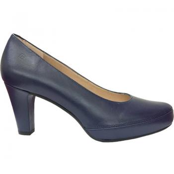 Zapatos de tacón Dorking para mujer en color azul, modelo Sugar Oceano, fabricados en piel