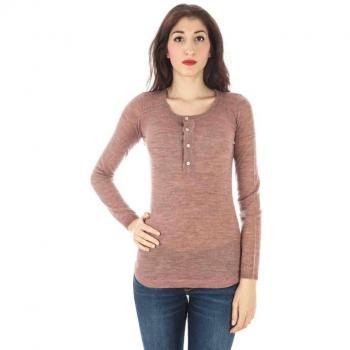 Fred Perry Pink Wool Logo Sweater - Long Sleeve Tops, Female, Size: M