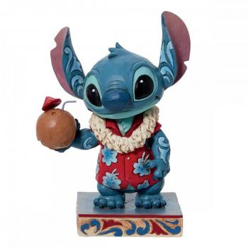 Figura decorativa Enesco Disney Lilo & Stitch - Stitch Hawaiano, material de resina, diseño detallado, pintado a mano, altura aproximada de 10 cm, ideal para coleccionistas y decoración temática