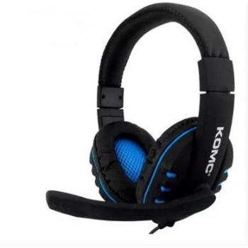 Auriculares Gaming Estéreo Smartek Komc K4 Azul-Negro con Micrófono, Cancelación de Ruido y Diadema Ajustable