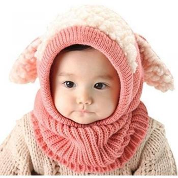 Invierno del bebé Niños Chicas Chicos Tejido Gorro Punto Caliente lana Cofia Capucha Bufanda Caps Sombreros