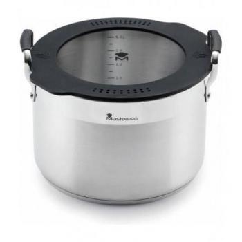Cacerola 24cm de acero inoxidable con tapa