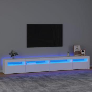 Soporte TV con luces LED blanco 270x35x40 cm