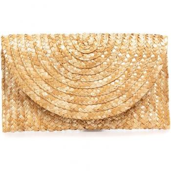 IRIA QUINTANA Clutch de paja