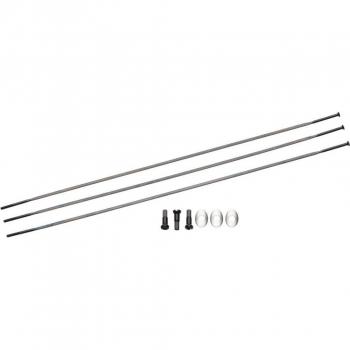 Zipp repuesto – Radios pezones y y titanio arandelas 3 unidades 284 mm CX-Ray Kit hexagonal cerradura negro óxido: negro