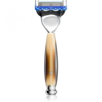 Maquinilla de Afeitar Mach3 Serie Vivo Cuerno Mühle - Maquinilla de afeitar con cabezal Mach3, diseño elegante en cuerno, mango ergonómico, compatible con cartuchos Mach3, ideal para un af