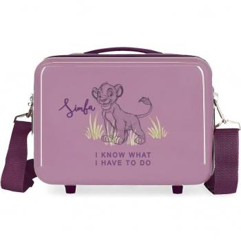 Neceser Disney Simba ABS Adaptable Morado 9L