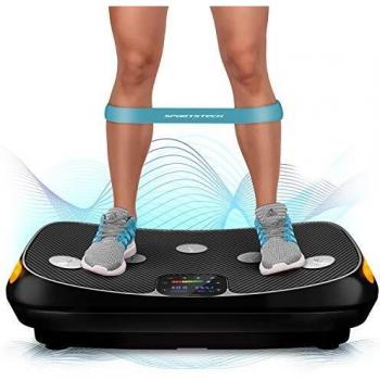 ¡Novedad de Feria! 4D VP400 Plataforma Vibratoria de Diseño Curvo + Videos de Entrenamiento, Pantalla Táctil, Gran Superficie, Tecnología LED, Reloj Remoto, Bandas de Resistencia, póster y esterilla