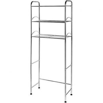 BathStage 466 - Estantería para baño, 61 x 29 x 154 cm, color plateado