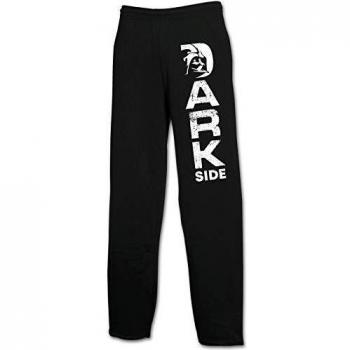 Star Wars Dark Side Hombre Pantalones de Deporte Negro S, 80% algodón, 20% poliéster,