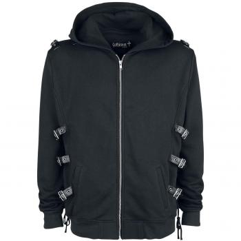 Gothicana by EMP Mask of Sanity Sudadera Capucha con Cremallera Negro L