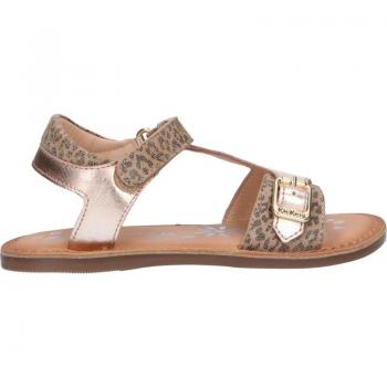 Sandalias para Niña KICKERS Beige Leopardo Rosa EU 21
