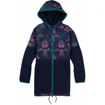 Burton W Khalsa Hybrid FZ - Chaqueta de forro polar para mujer, Mujer, color dbstyl/drsblu, tamaño medium
