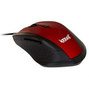 Iggual Work 1 - Ratón óptico USB, color rojo