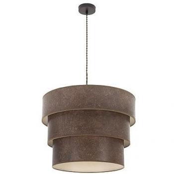 Colgante Triple de 3 Luces Smile Marrón/Óxido 50x50 cm FABRILAMP