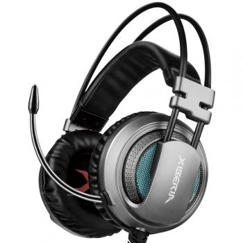 XIBERIA V10 Auriculares Gaming USB de Sonido Envolvente Cascos Gamer con Microfono para PC - Grey