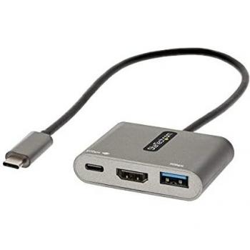 StarTech.com USB-C to HDMI 4K Video 100W PD Pass-Through Multiport Adapter with USB 3.0 Hub