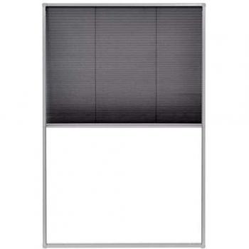 vidaXL Mosquitera plisada para ventanas aluminio 80x120cm