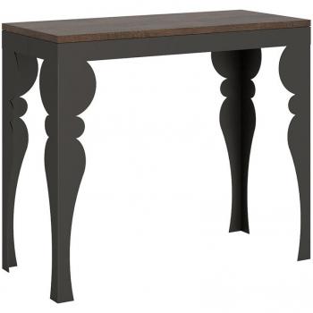 Consola extensible 90x40/300 cm Paxon Evolution estructura Nogal Anthracita