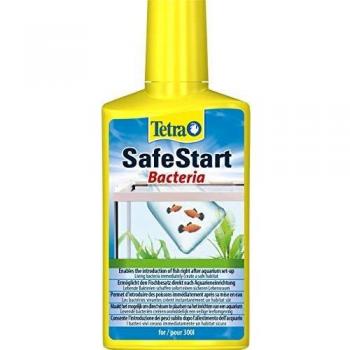 Tetra SafeStart 250ml - Limpiador de agua para acuarios con bacterias nitrificantes vivas, permite la introducción inmediata de peces