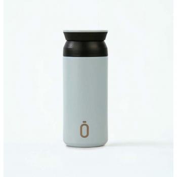 Termo Café Runbott 350 ml azul empolvado - Termo de acero inoxidable, capacidad de 350 ml, diseño compacto y ligero, tapa hermética, aislamiento al vacío que mantiene la temperatura por horas, color azul empolvado