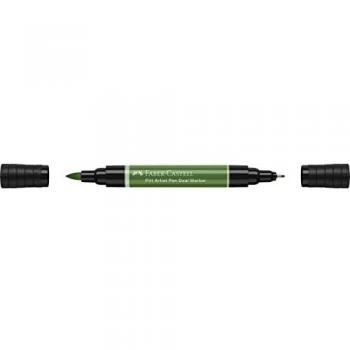 Rotulador Doble Punta Pitt Artist Pen Tinta China Verde Permanente Oliva Faber-Castell
