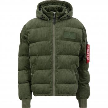 Alpha Industries Sage-Green Puffer Cord Jacket