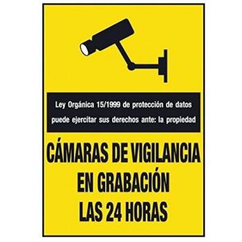 Cartel en PVC de Cámaras de Vigilancia en grabación las 24 horas