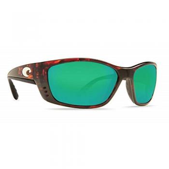 Costa Fisch Polarized Mirror Sunglasses - Tortoise/Green 580P